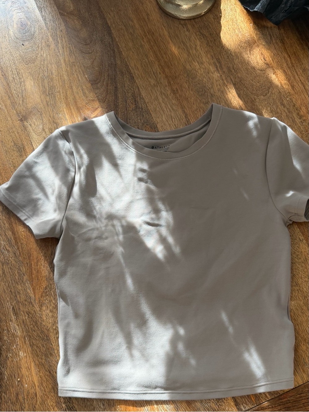 Athleta Short Sleeve Crew Tee — Taupe